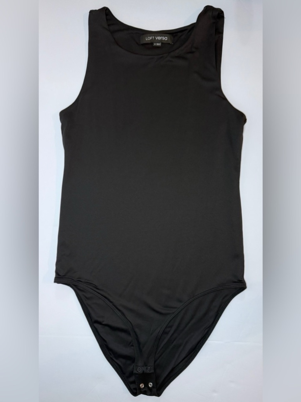 LOFT Versa 360 Knit Tank Bodysuit Black Size M